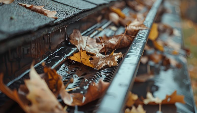 Rain Gutter Cover Installation detail
